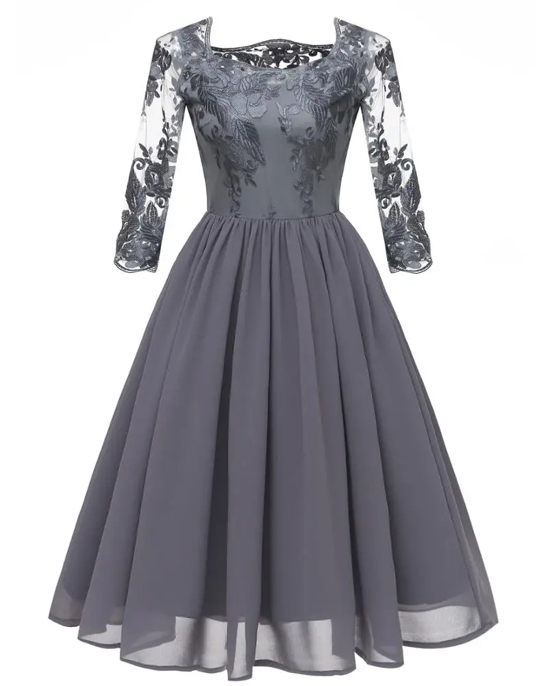 
Wholesale Women Fashion Chiffon Lace Evening Dresses women party dresses 2020 