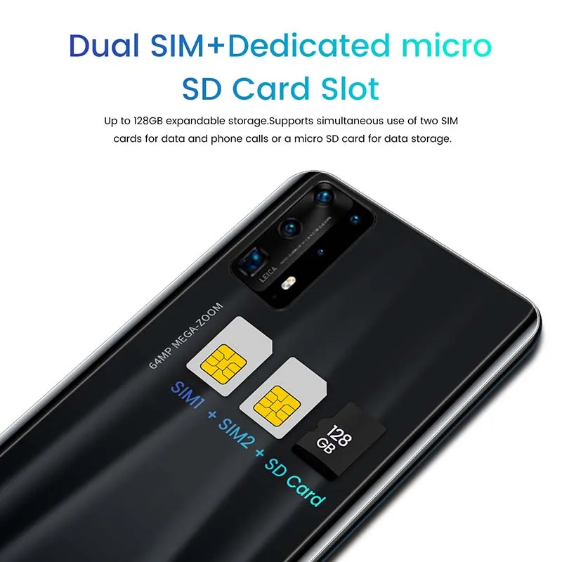 5.8 Inch 8+256gb Dual Sim Low Price Unlocked Cell Phones Smartphones Cheap 4g Mobile Android 10 Smart Phones P40 Pro