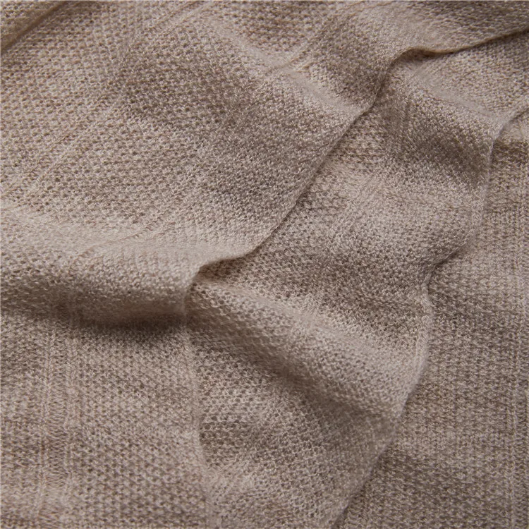 Best-selling shawl knitted cashmere shawl large long winter scarf European style waffle knitted scarf