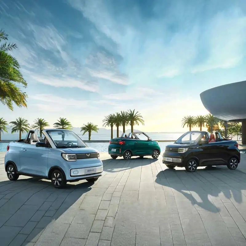 Wuling Mini EV Кабриолет 30 кВт 280 км двойное сиденье 2022 новый китайский электромобиль для взрослых кабриолет