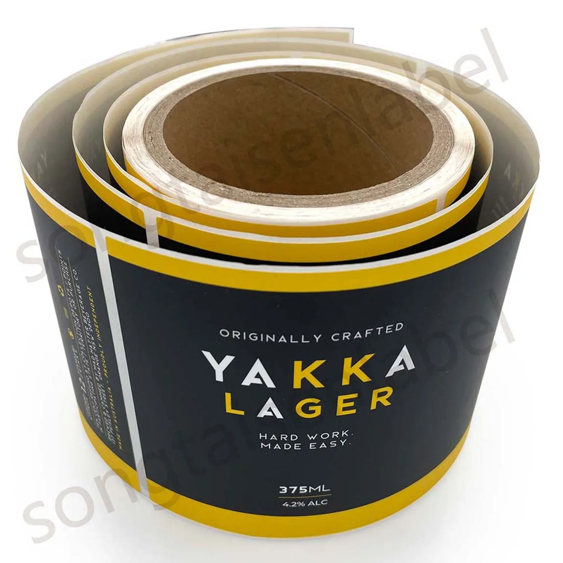 Customized Permanent Adhesive Glass Bottle Label Waterproof Matte Vinyl Canned Beer Label
