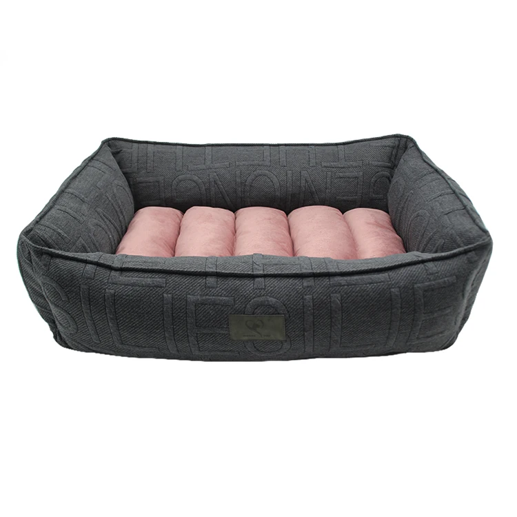 Velvet Corduroy Rectangle Non-Slip PP Cotton Warmth Sleeping Bed For Cat Dog Animals