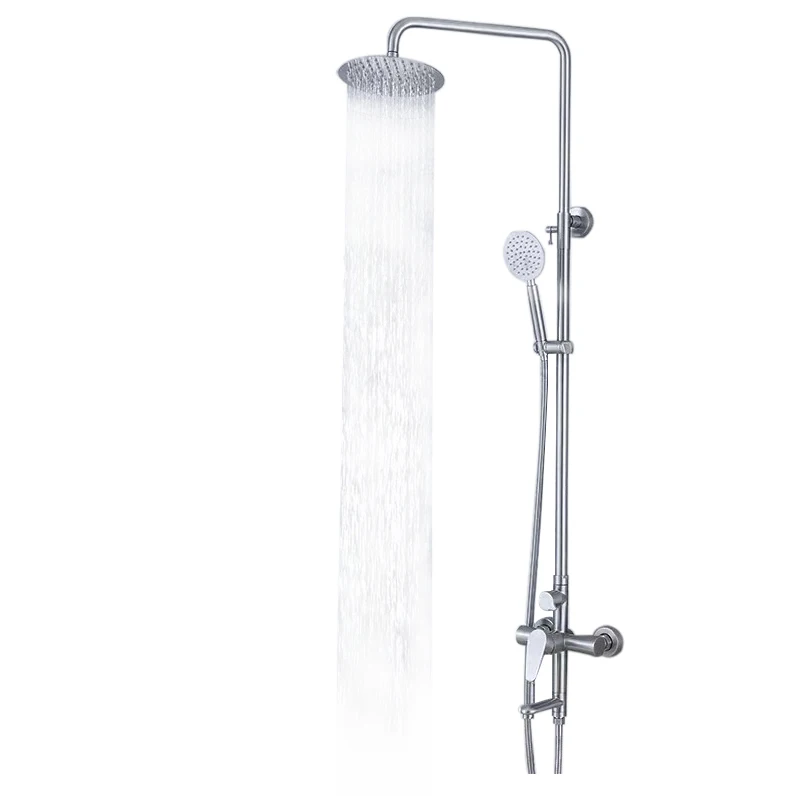 Хит продаж, настенный набор для душа в ванную комнату, Хромированная ручка, Душевая система