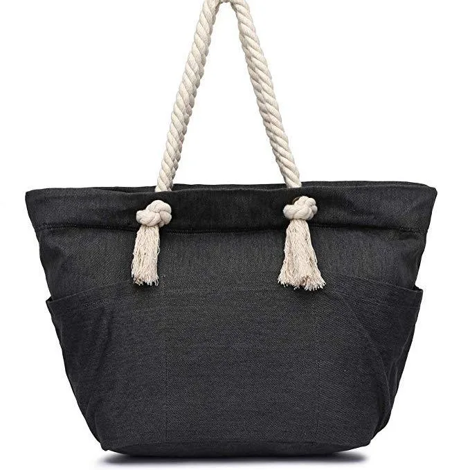 Custom Weekend Overnight Bag Large Canvas Beach Bag Shoulder Bags