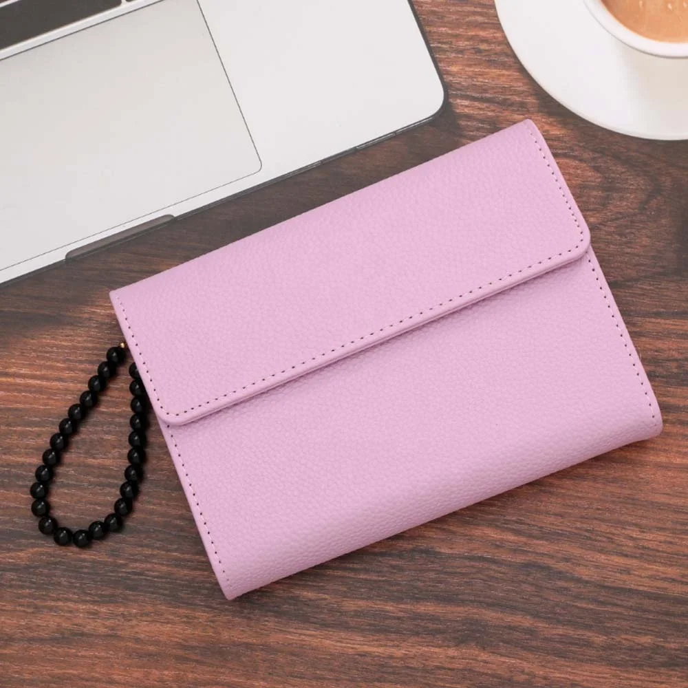 Hongbo Best Selling Custom 14-Colored A6 Pebble Leather Budget Binder as School/Office/Christmas Gift with Fly Leaf Available