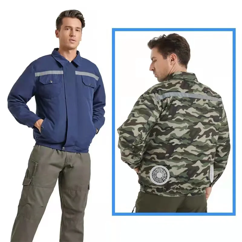Wholesale Custom Usb 5v/7.4v Outdoor Workwear Engineer Uniform Summer Cooling Coatjacket Air Conditioning Fan Clothing For Men