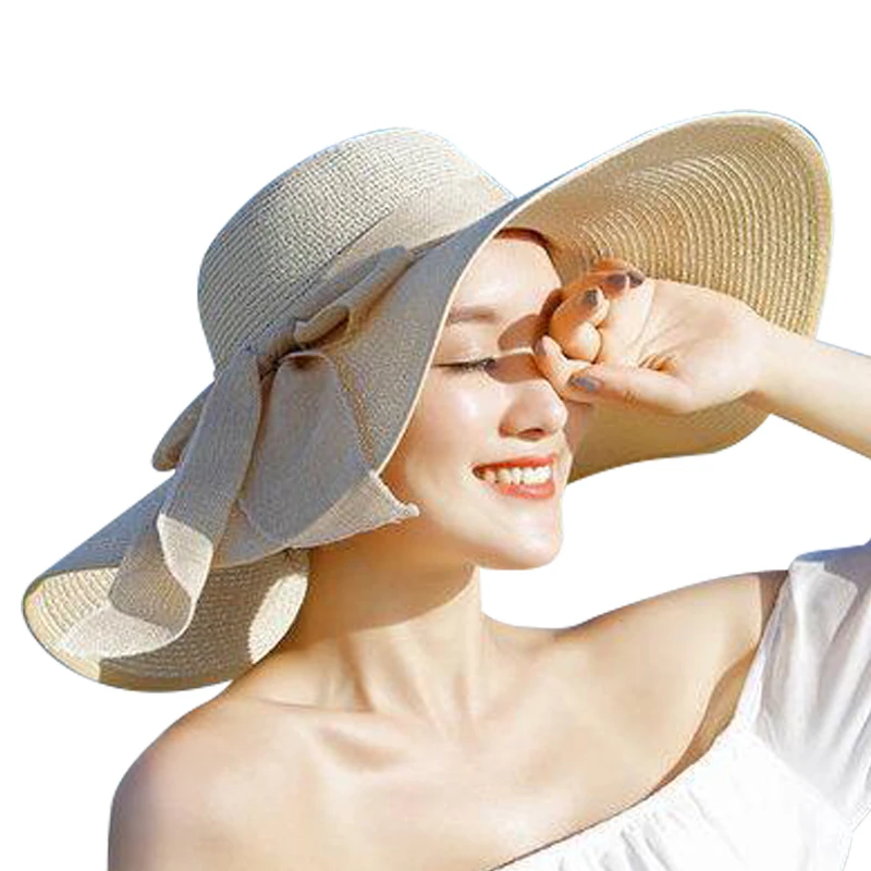 2021 new style ladies big brim shading straw straw hat fashion style straw hat wholesale