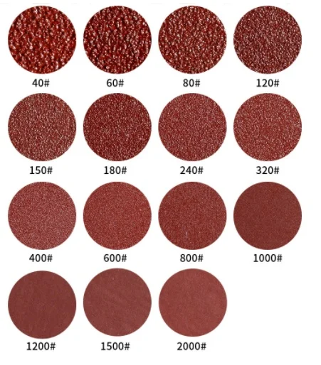 5' 8 Hole Sanding Disc Sanding Paper, hook and loop Grits P40-P2000 sanding discs for polishing wood and metal
