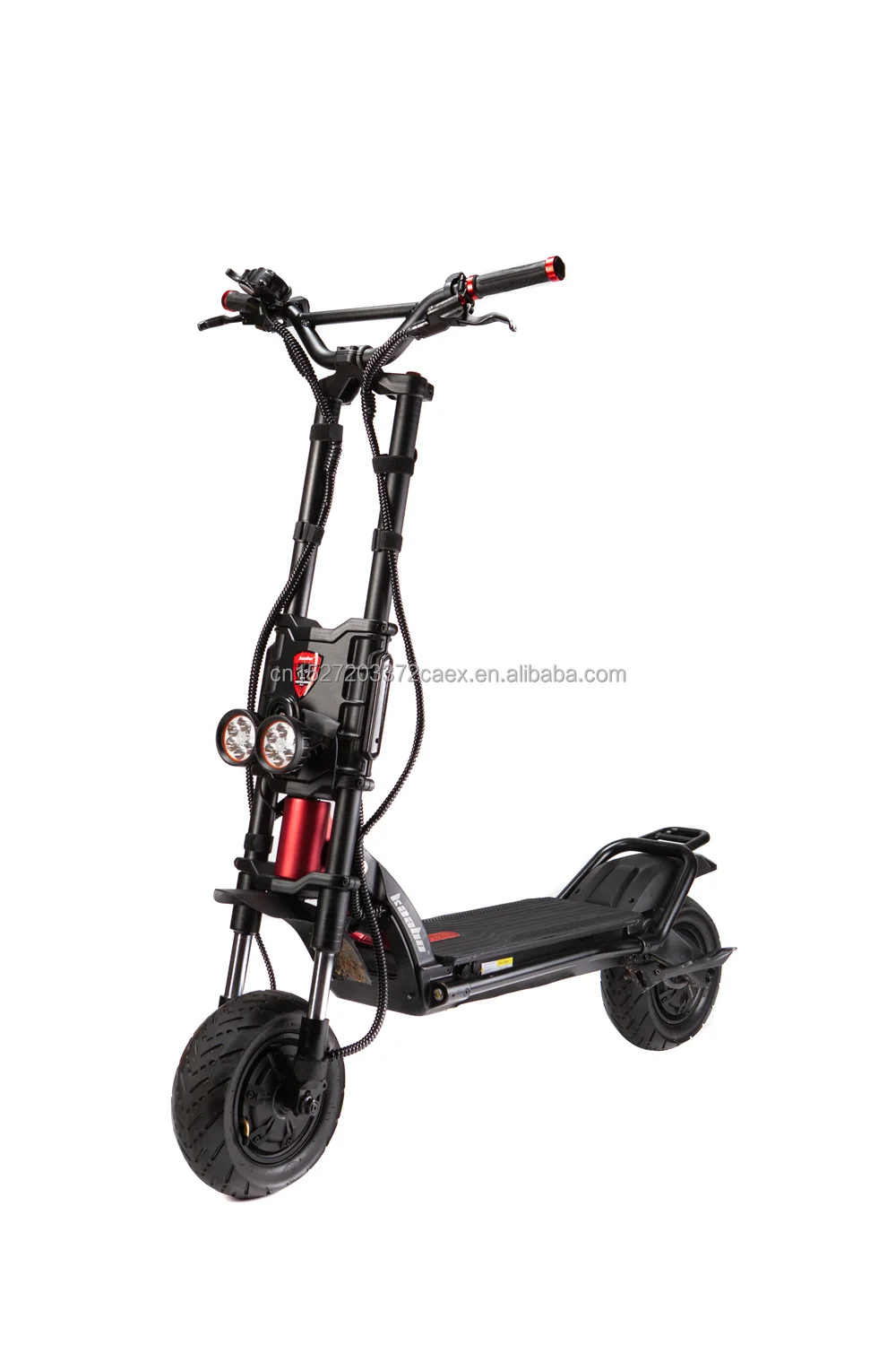 Kaabo Wolf King GT Pro + Electric Scooter Gold Color Minimotors 72V 35Ah 2000Wx2 Dual Rod Skateboard Powerful Adult Foldable