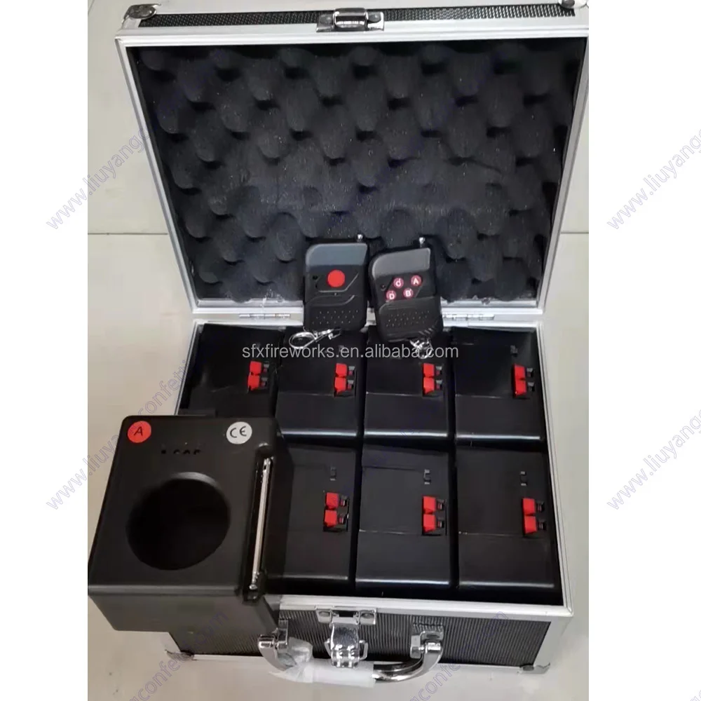 8 Cue Spark внутренняя пиротехника пожарная машина сценический эффект Фейерверк Фонтан мини-приемник Свадьба удаленное обжиг холодный пиро