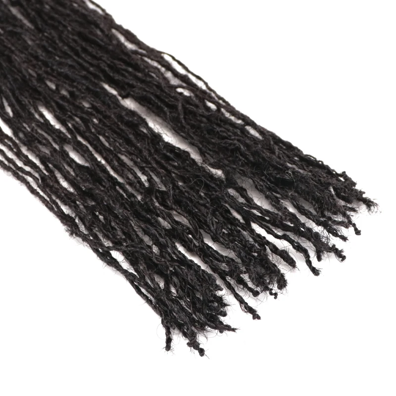 100%-удлинители Sister Locs Locks из натуральных волос для мужчин и женщин 0 1 см ручной работы вязаные крючком дреды