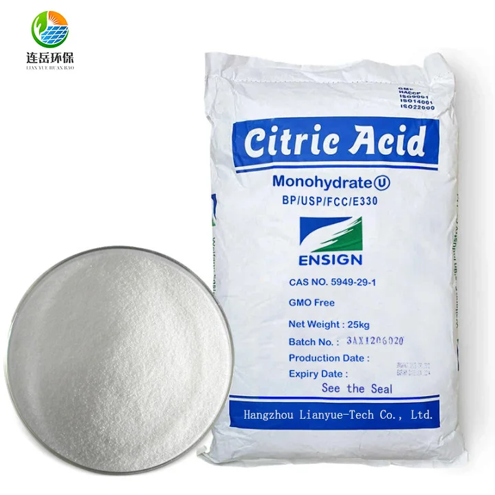 factory direct sales White Crystalline Powders Citric Acid Monohydrate BP food acidity regulators citric acid