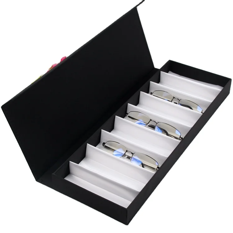 
2020 China Factory Elegant 9 pcs Leather Magnet Storage Box for glasses Display 