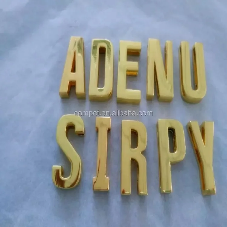 DIY jewelry selling 30mm gold glossy slide letter
