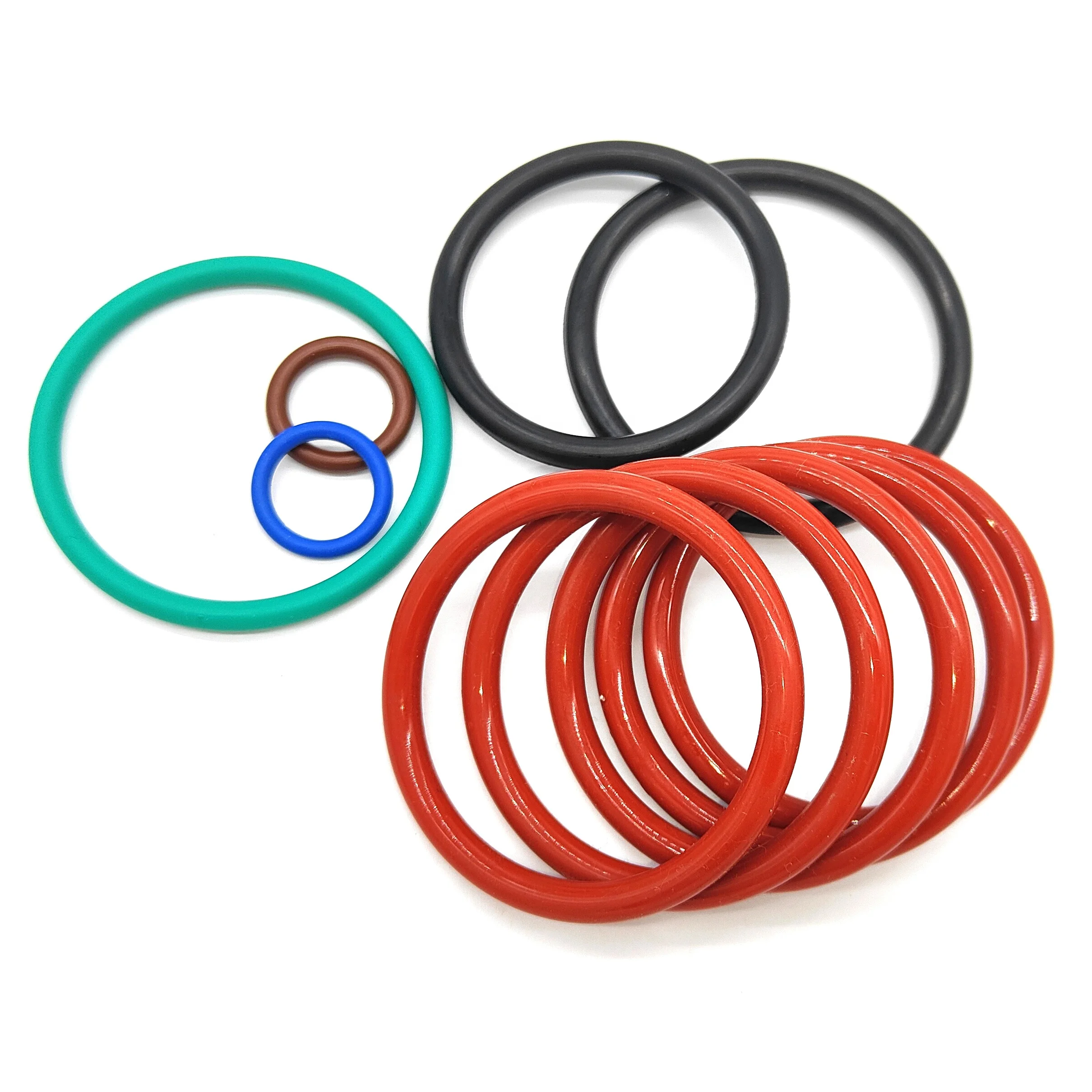 Manufacturer High-Pressure Industrial Rubber O-Ring Seals Available in All Sizes Machine Applications Made FKM EPDM PTFE Plastic