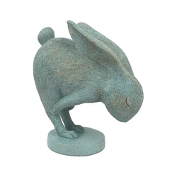 Toy Animal Home Decor Room Decor Items Rabbit Statue Sculpture Polyresin Yoga Rabbit Animal Sculpture Resin Crafts