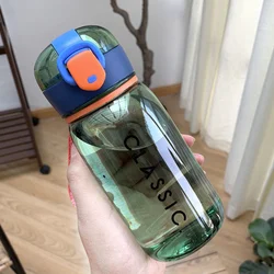 Классическая портативная чашка, Спортивная туристическая герметичная пластиковая Милая бутылка из тритана для воды и сока с крышкой для детей