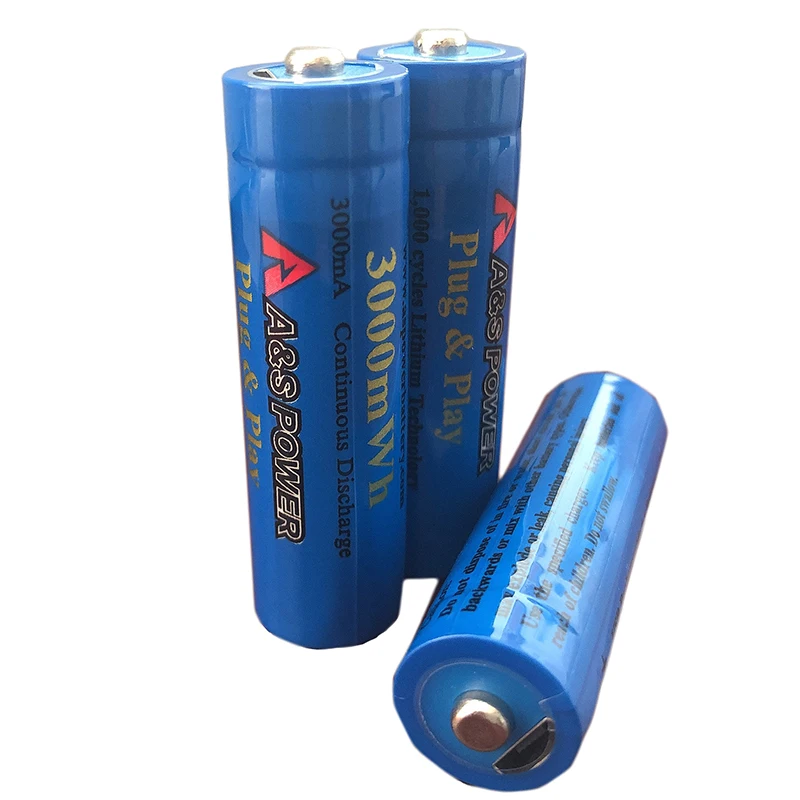 usb rechargeable aa batteries Quick Charge 1.2 Hours 1.5V AA Size 3000mWh Lithium Battery with Micro-USB Charging