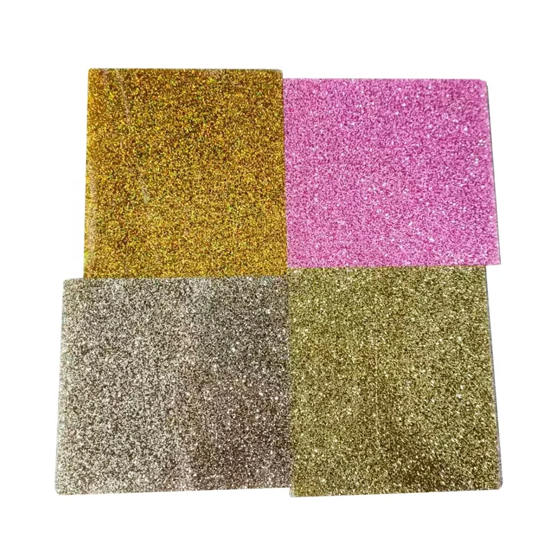 Sheets Pink Gold Acrylic Sheet Glitter Sticker 3mm Sheet