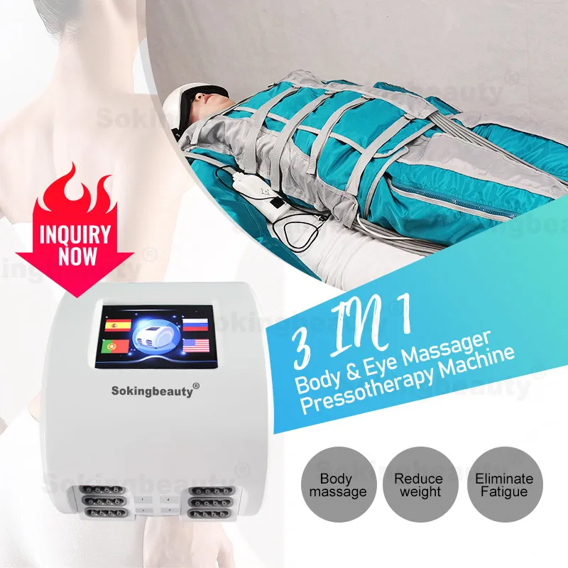 2024 Professional Pressotherapy Lymphatic Drainage Lymphedema Slimming Machine Pressoterapie Suit Portable Desktop Pressure Suit