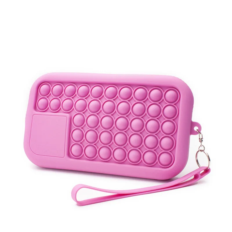 2024 hot sale factory New square fun silicone portable makeup storage multi-purpose pencil case