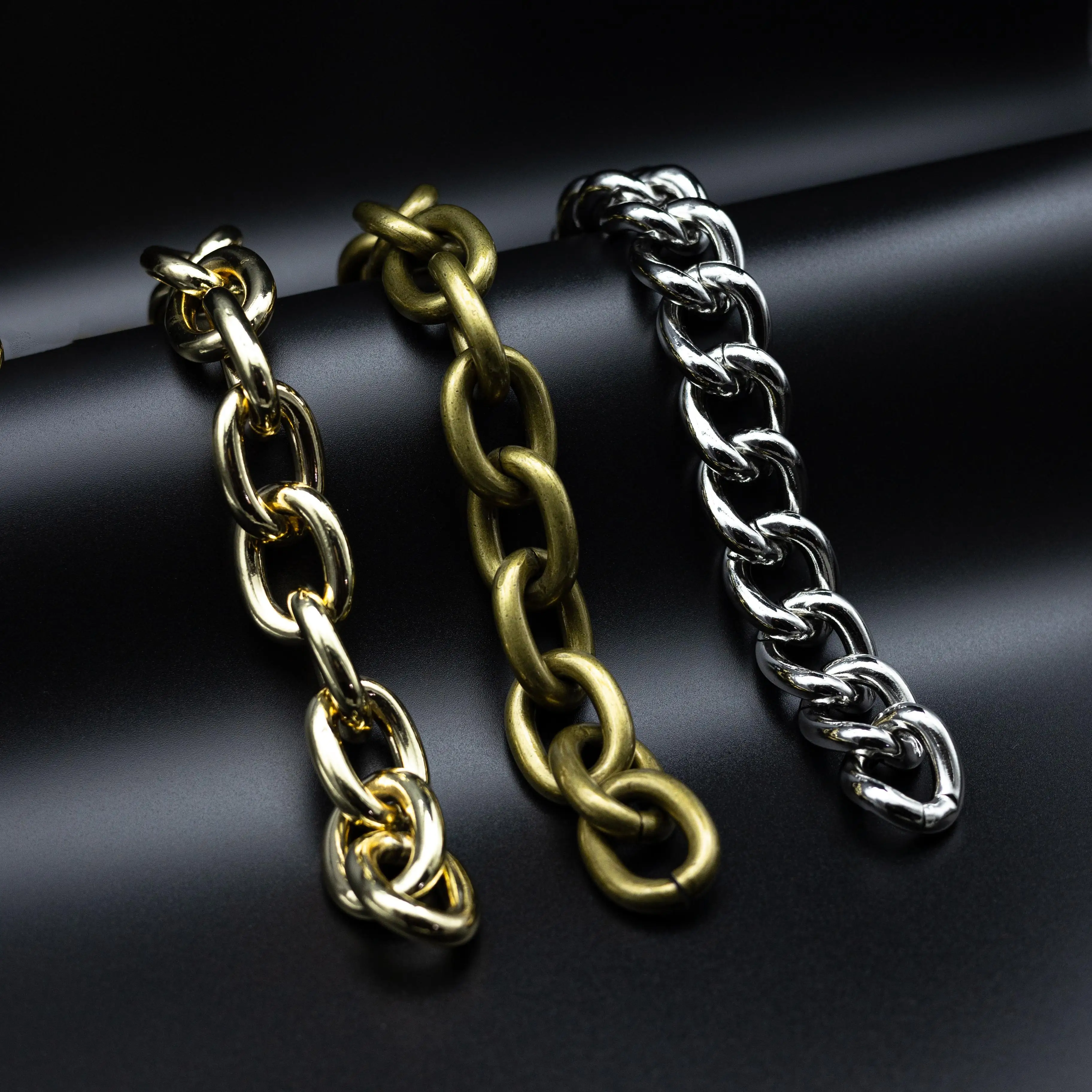 Women Fashion DIY Metal Bag Handle Shoulder Strap Chains with Ring Hook Function Accessory Purse Chain Hardware bag accessories