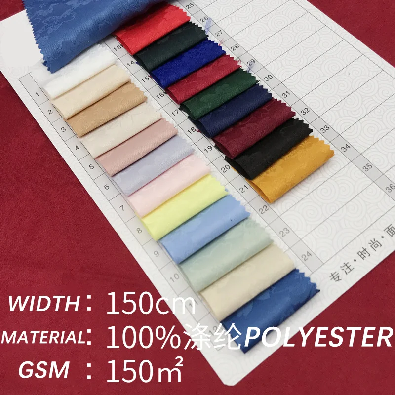 wholesale factory foundry 100%Polyester soft silk jacquard fabric for dresses