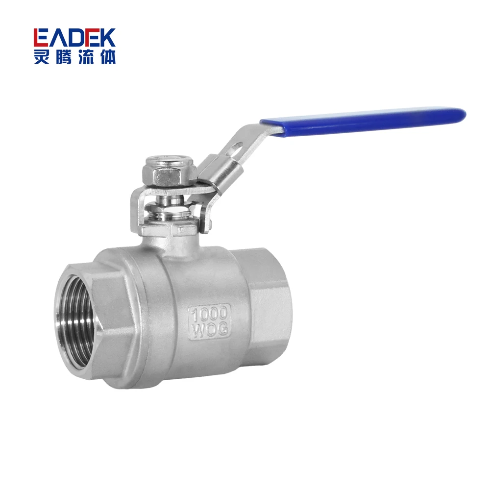 Leadtek OEM поставка SS304 SS316 полный порт 2 шт. шаровой клапан с внутренней резьбой из нержавеющей стали ручной тонкий фланцевый