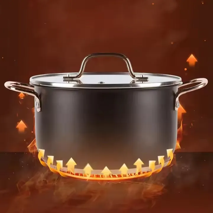 Cooking Pot Set Cookware Sets Cookingware Ollas Stainless Steel Saucepan Casseroles Pot and Pan Set