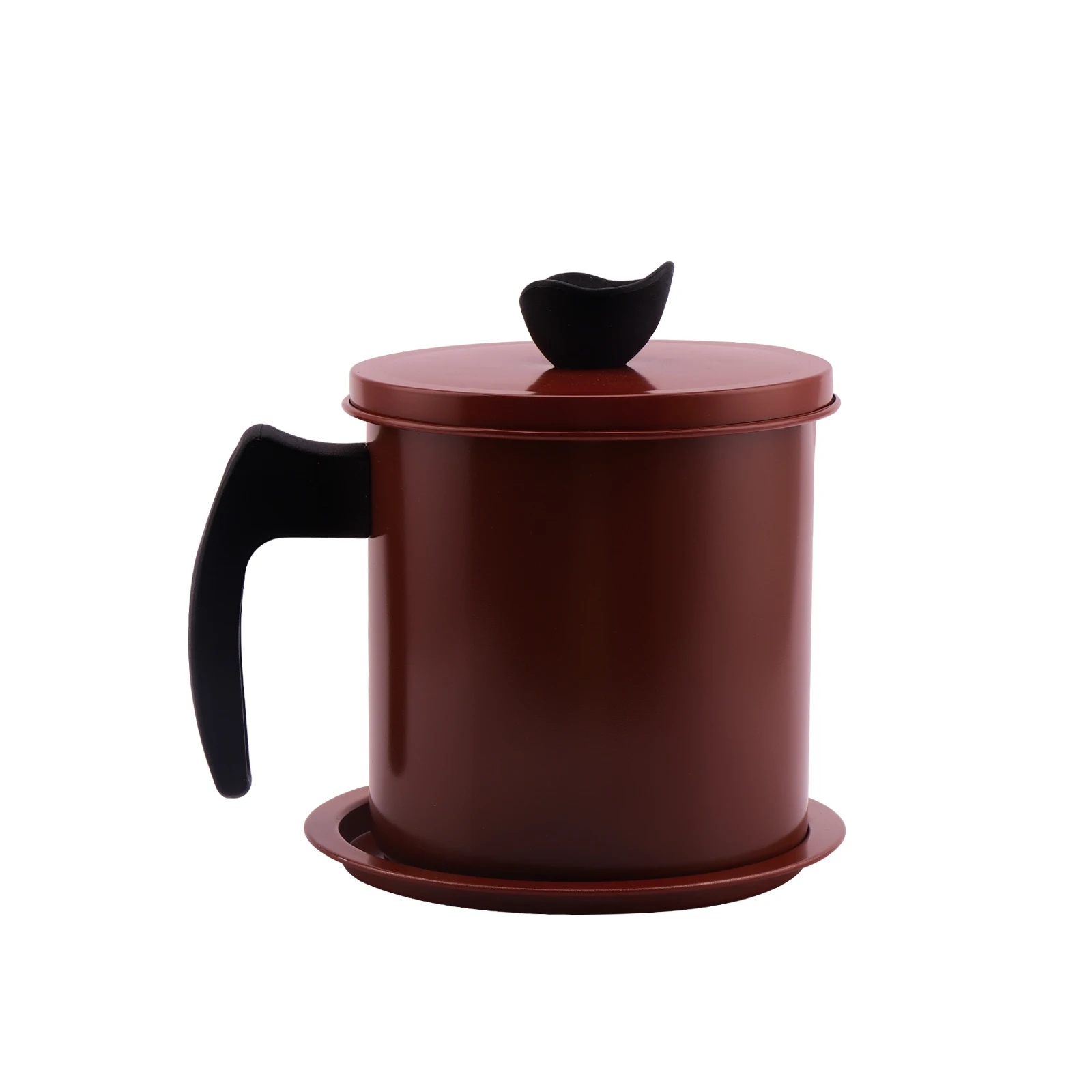 Oil pot Bacon Grease Container Oil Filter Pot Oil Storage Container for Kitchen (1.4L/1.7L) Grease Can Thick Iron pot