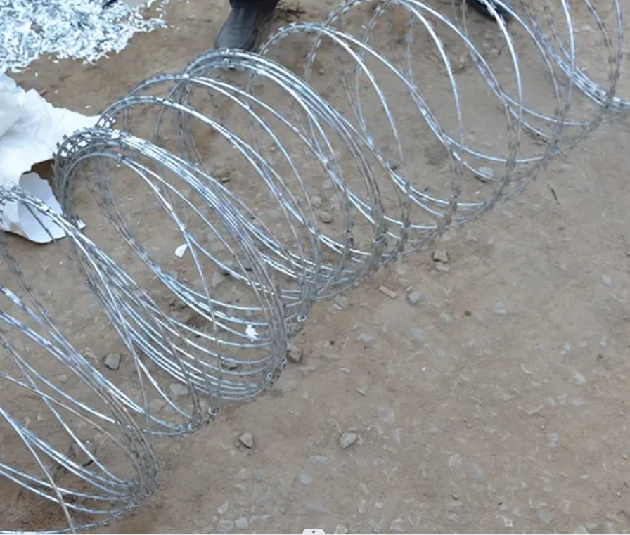 Security Mesh Fence Hot Dipped Double Strand razor Blade Barbed Wire for Chicken Farm