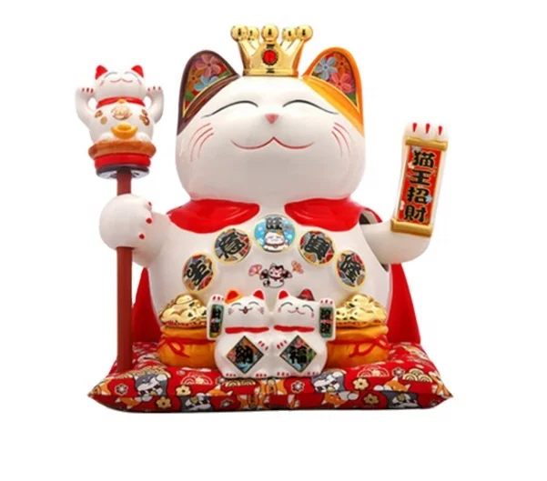 European style unique design hot sale home decor modern with arts and crafts of ceramic lucky cat maneki neko ornaments