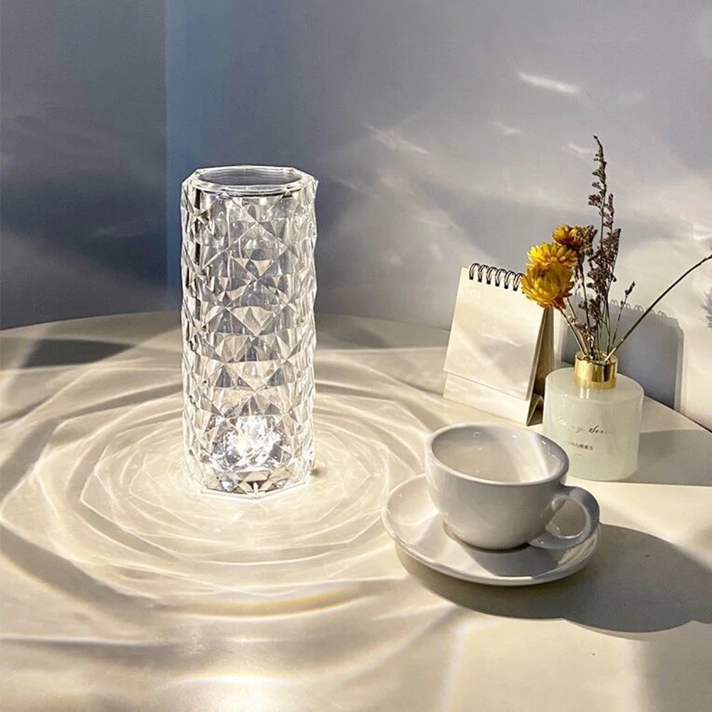 Usb Touch Table Lamp Led Desk Lamps RGB Table Crystal New Bedroom Luxury Color Effect Home Living Room 16 Colors 50 DC Modern