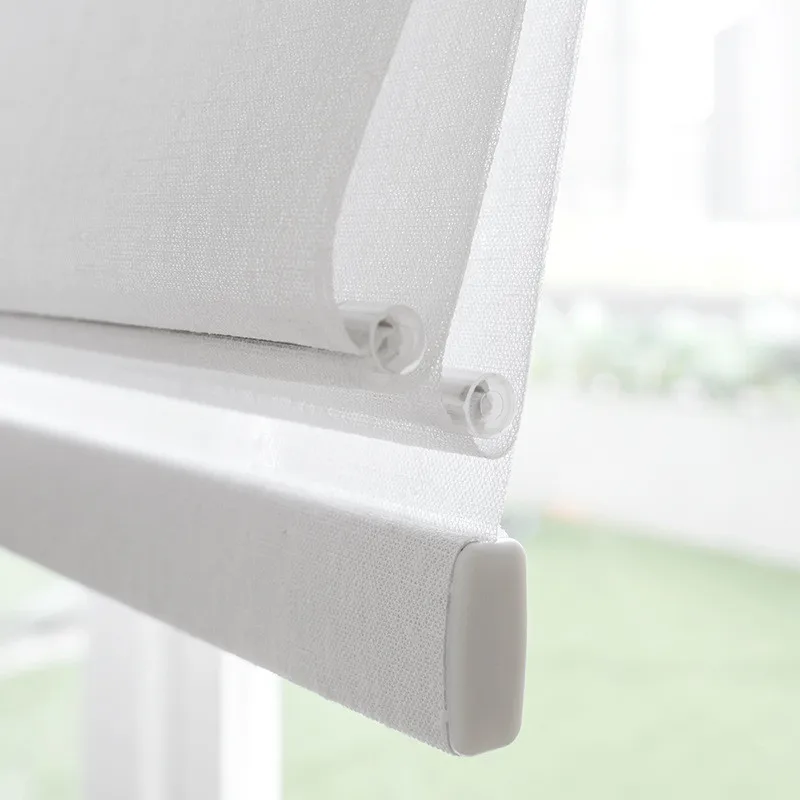Interior New Design Fabric Curtain Sunscreen and Blackout Roman Shade Blind with Manual or Motorized System