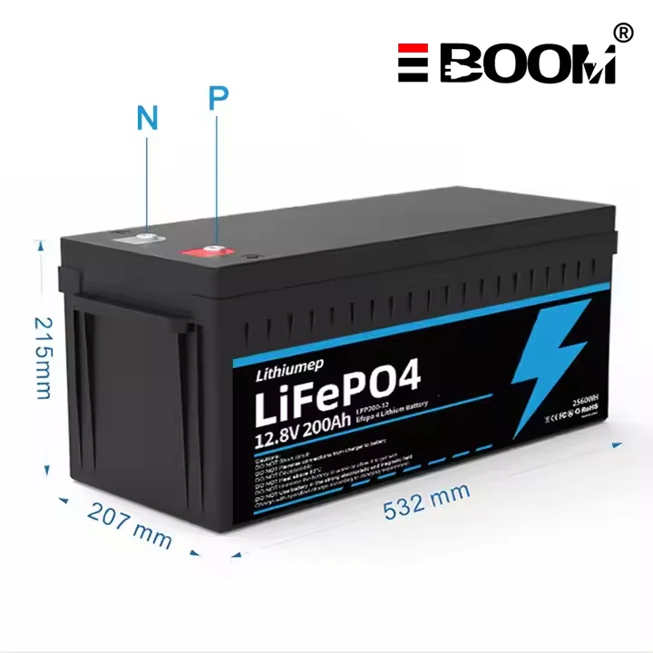 12.8V 200AH Lifepo4 Lithium Ion Battery Waterproof Split Type Power Backup for Home with IP65 Protection Made of Plastic