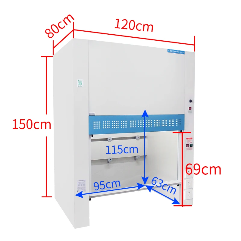 F9-DT- 1200 fume hood laboratory equipment lab furniture  acid and Alkali-resistant lab equipment China factory direct supplier