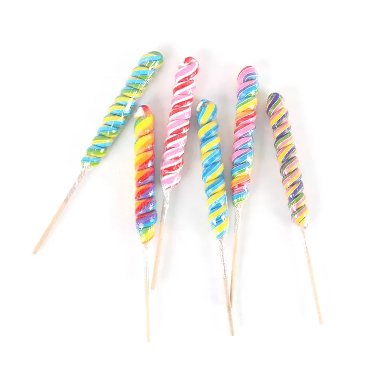 Big Lollipop Handmade Unicorn shape Solid Swirl Stick Sweet Fruit OEM Lollipop Candy confectionery