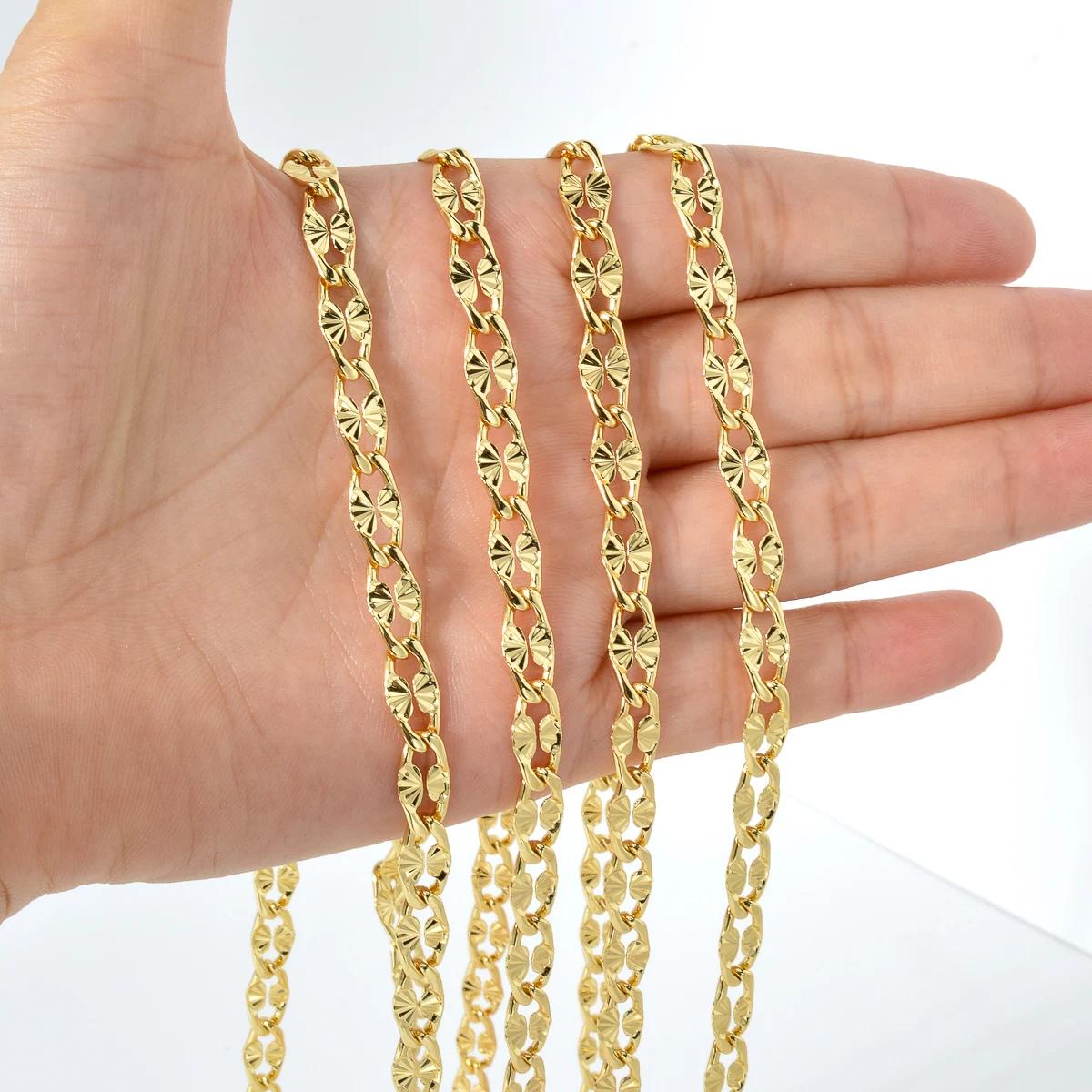Fashion Copper Italy 750 18k gold plated Chain Necklace For Women