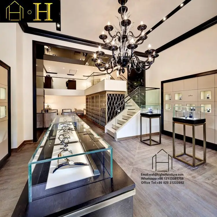 Customized Retail Shop Display Cabinet Case MDF Wood Store Counter Vitrine Shopping Mall Showroom Glass Rotate Showcase