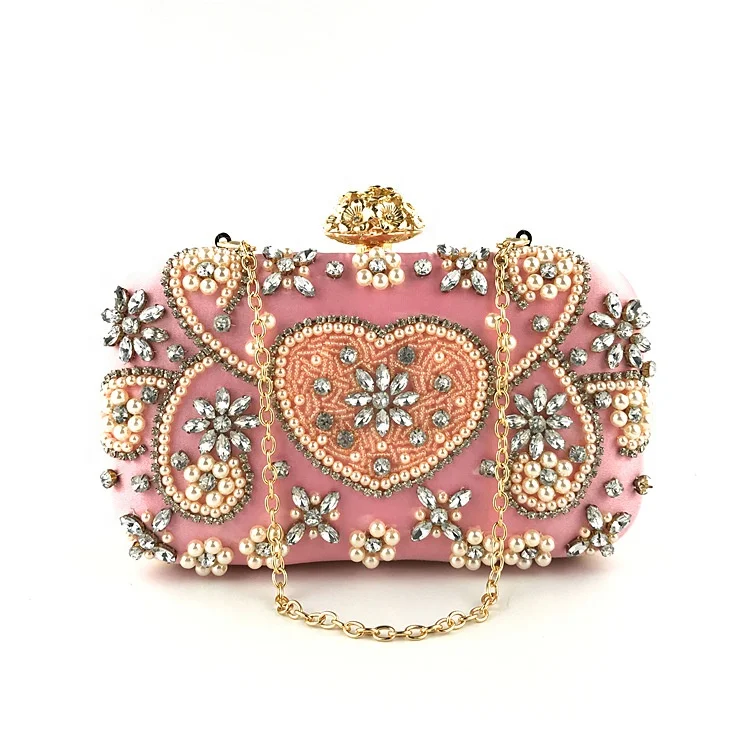 Роскошный вечерний клатч ручной работы с бусинами для свадьбы