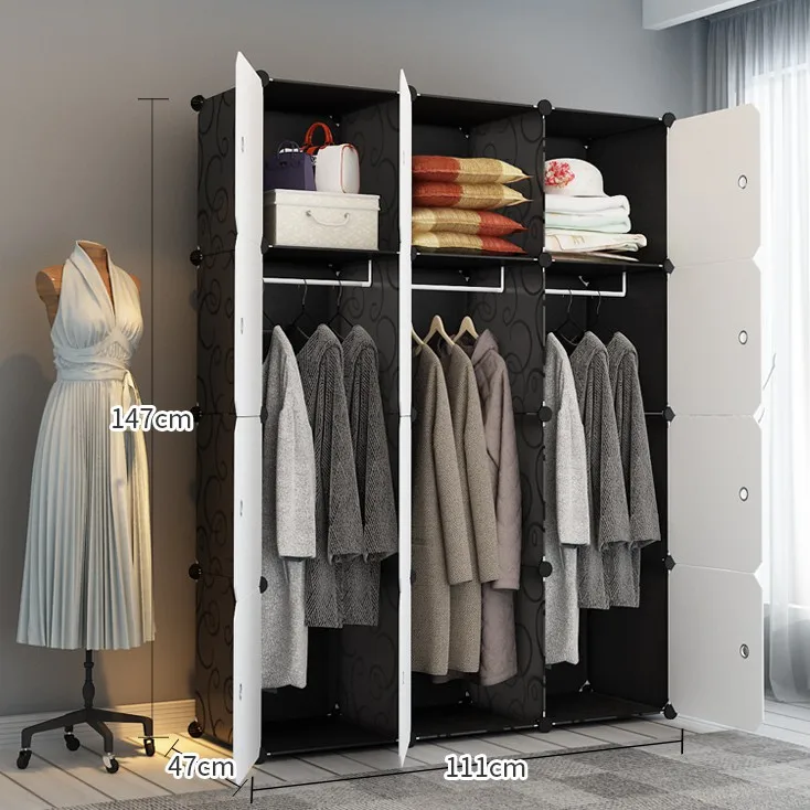 Пластиковый портативный стилях спальни шкаф для одежды шкаф для продажи