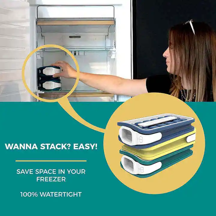 Bpa Free Silicone Hollow Cylinder Ice Cube Maker With Lid Food Grade Silicone Ice Cube Molds For Stanley Cup