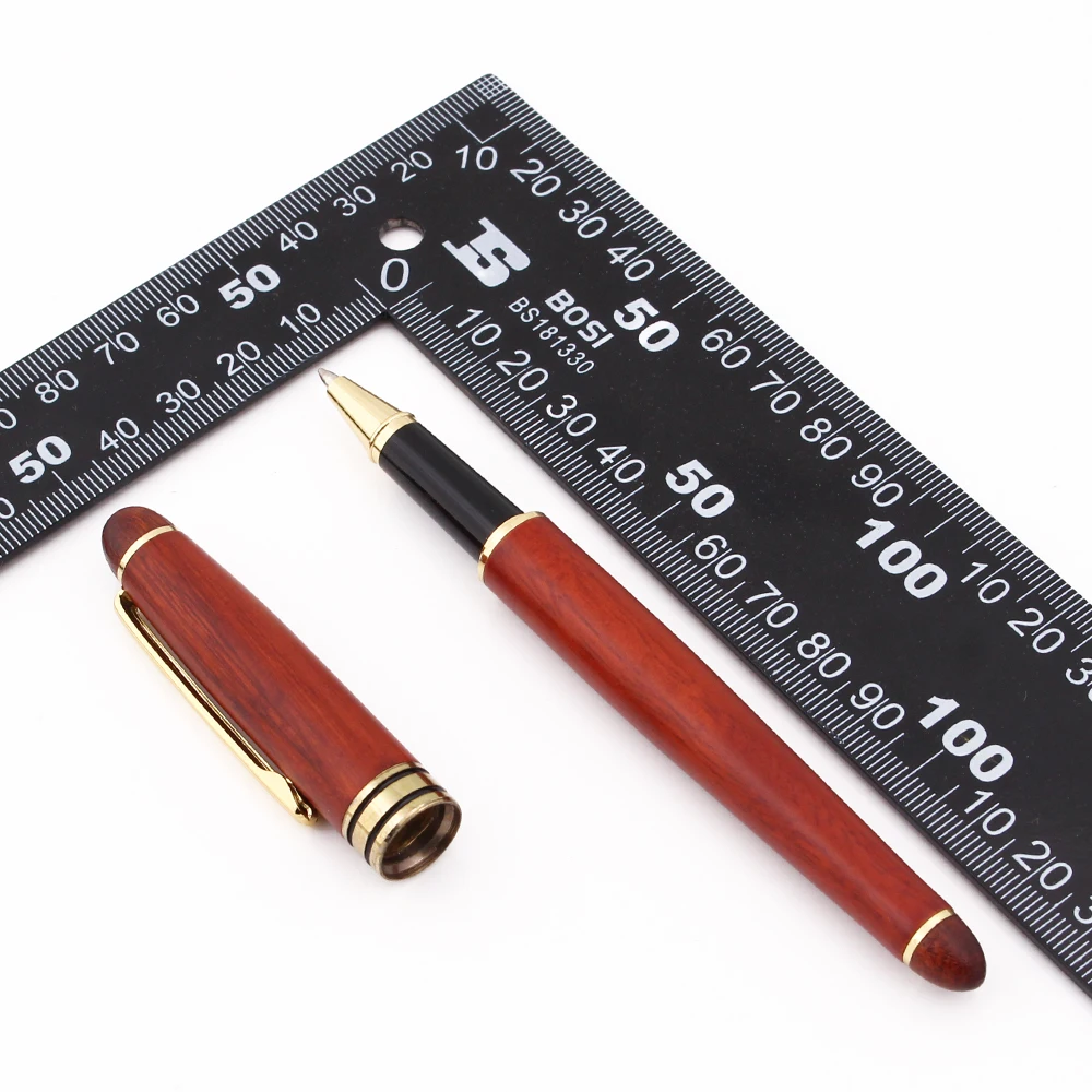 Promotional Sign Custom Luxury Red Wood Ball Pen With Logo