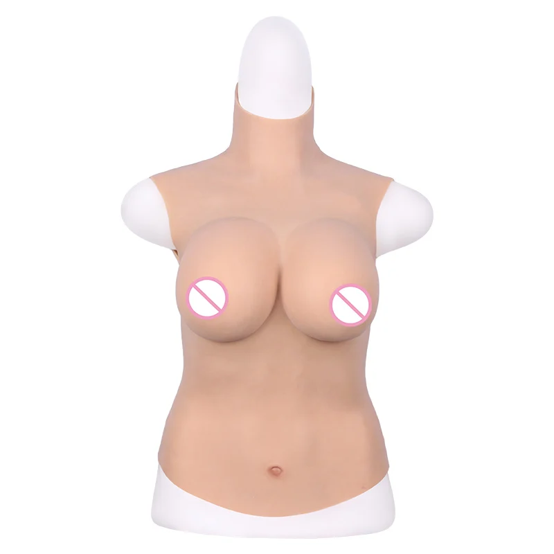 KnowU C Cup Halfings Body Long Silicone Form Breast Crossdressers Protesis Mamaria Breast Form Cosplay Costume False Boobs