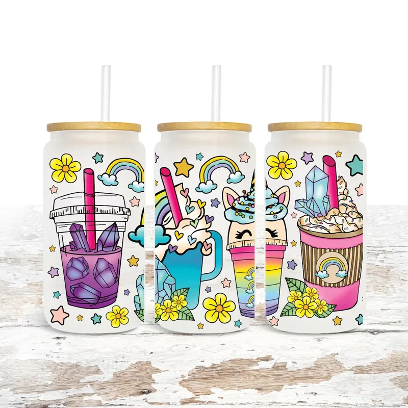 Горячая распродажа, 16 унций, очки, ультрафиолетовая пленка, пленка, стикер для холодной передачи, обертка, УФ-ТФ, наклейка для переноса