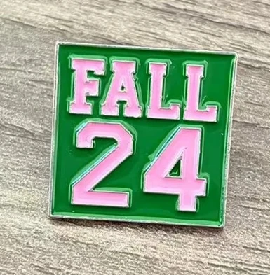 Latest Brooch Designs Cloth Decoration 1 Inch Size Sorority SPR22 Broach Square SPR 22 Pin Spring 22 Brooch