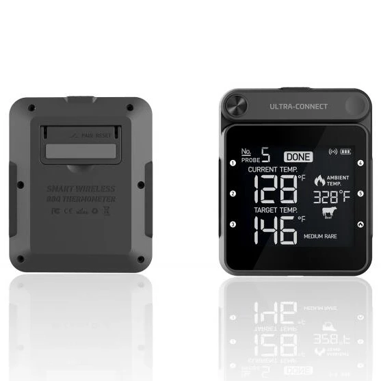 WIFI Grill BBQ Meat Thermometer with 6 Probes Digital Wireless Grill Thermometer, Timer, Alarm,150 ft Barbecue