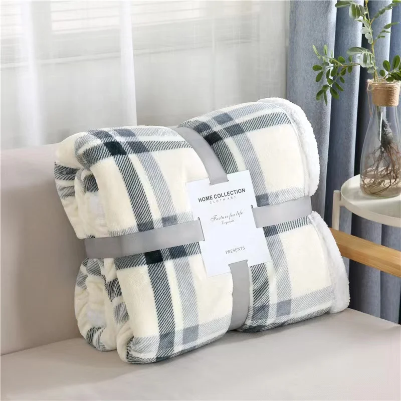 Jize and Coral Sherpa Fleece Blanket Print Custom 3D Square Christmas Gifts Soft Warm Flannel Custom Packing 100% Polyester