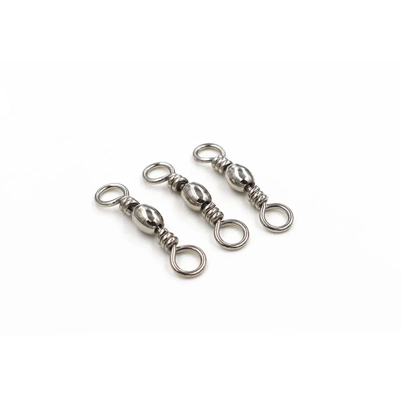 Fishing Barrel Swivels - Rolling Ball Bearing Fishing Swivel with Solid Ring Fishing Tackle Hook Line Connector Copper