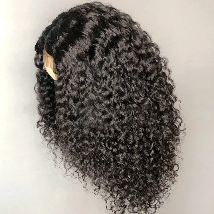 Оптовая продажа, поставщики натуральных бразильских человеческих волос, 13x6, парик из вьющихся волос спереди на сетке для черных женщин